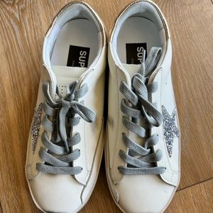 Golden “Goose” Sneakers white leather silver mirror size 38 new in box